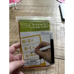 Wipe Clean Subtraction Cards